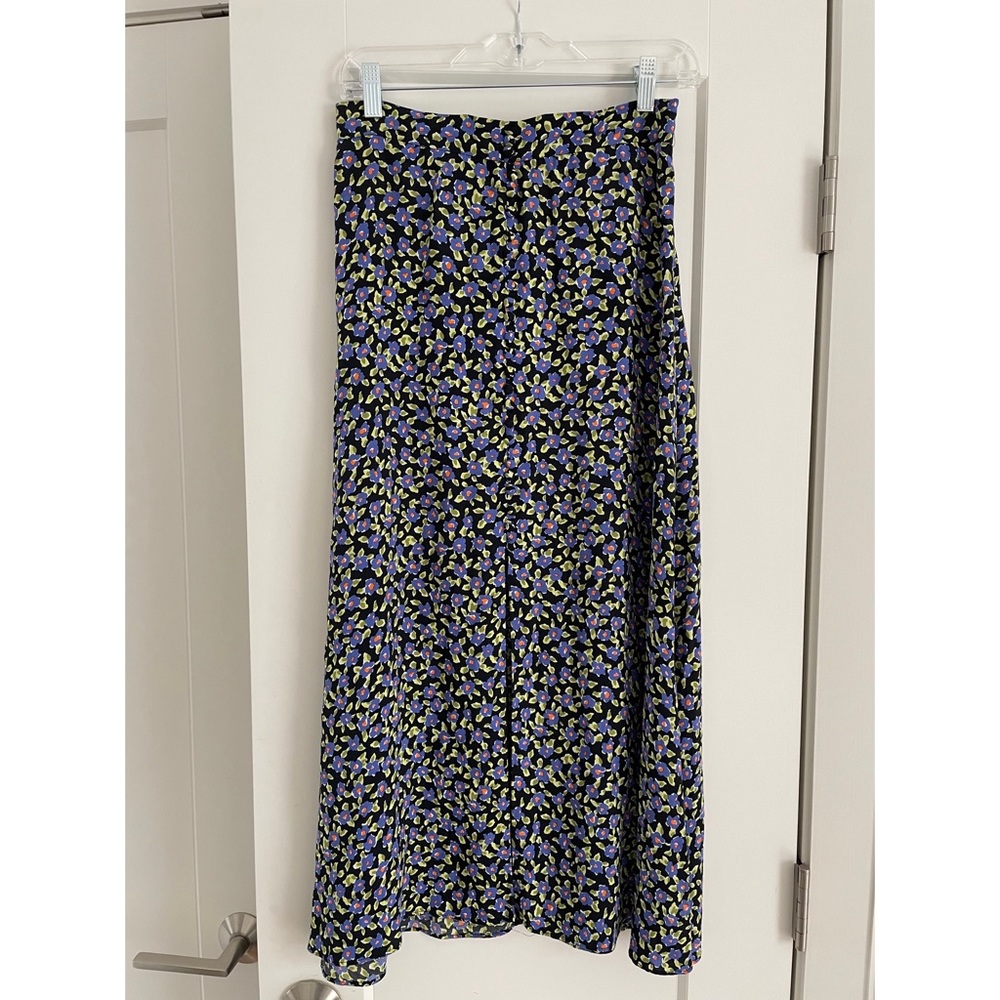 Zara floral midi skirt